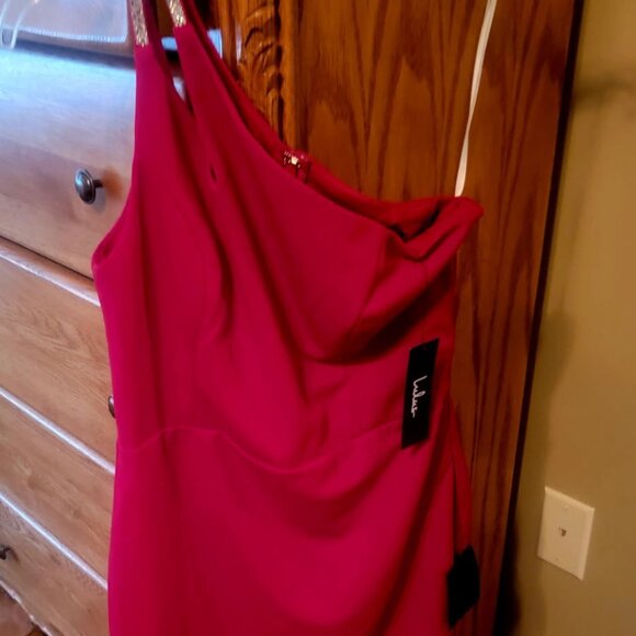 Lulu's Red One-Shoulder Mini Dress - Picture 6 of 7